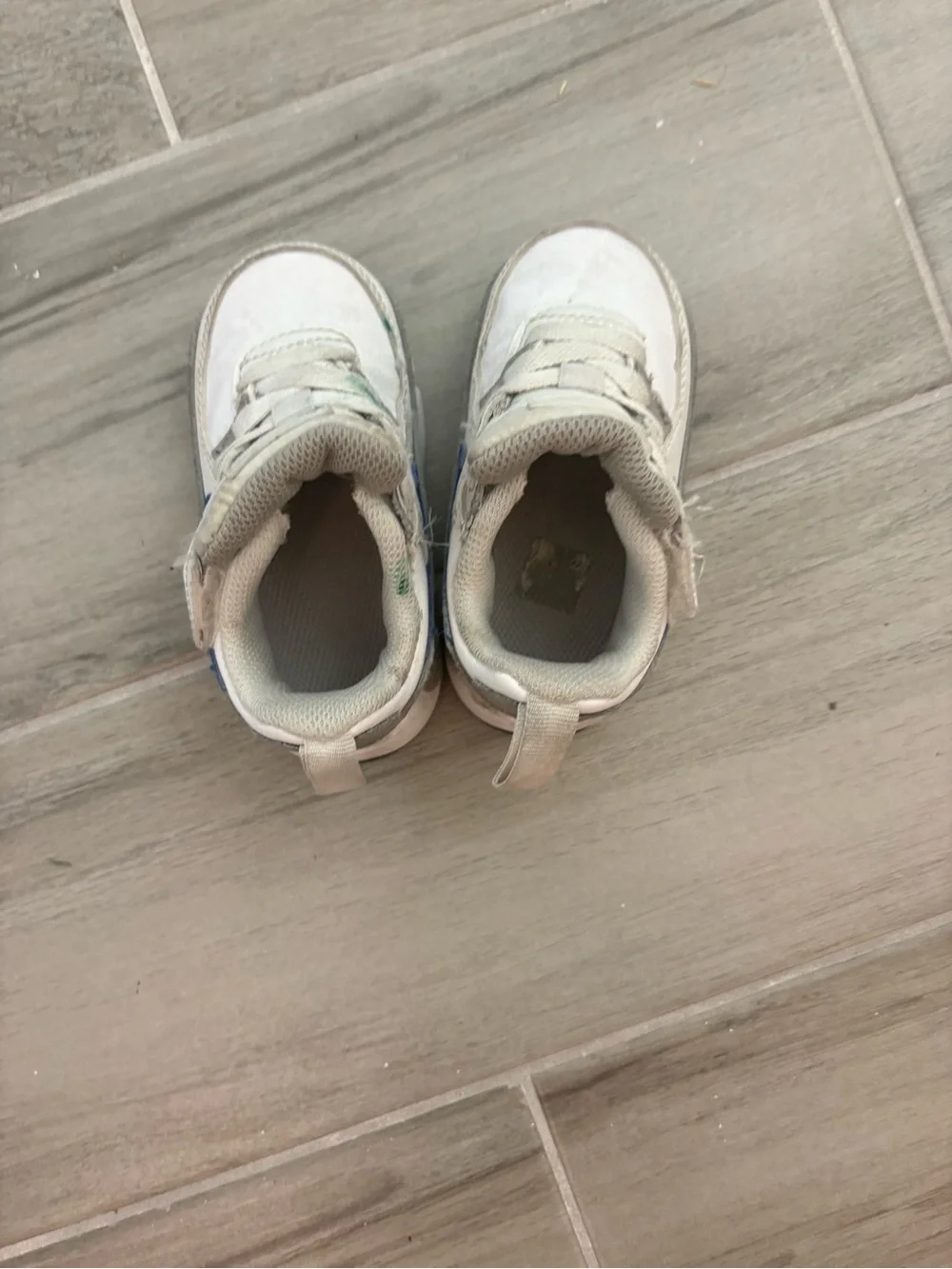 Nike Air Max 90 EasyOn Toddler Play Sneakers White Racer Blue Size 4.5